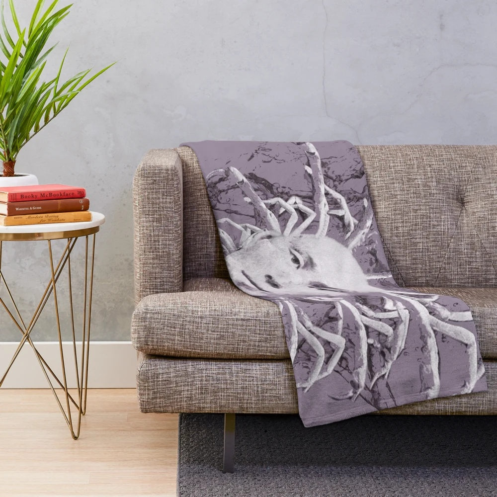 Scorpion Goddess Plush Blanket with Intricate Fantasy Mythology Designs