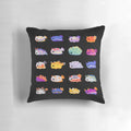 Colorful sea slug printed on a soft, plush pillow