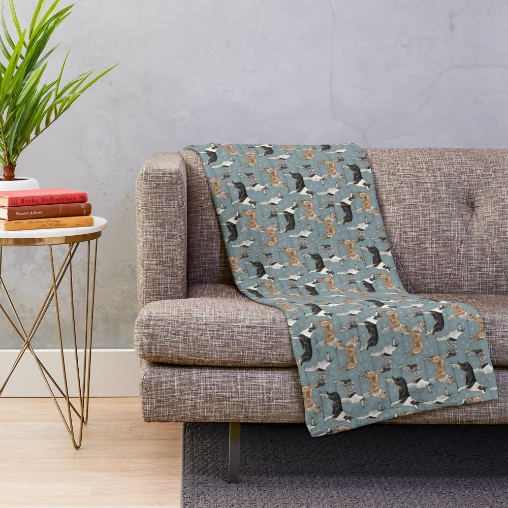 Soft and cozy plush blanket featuring a beautiful smooth collie design