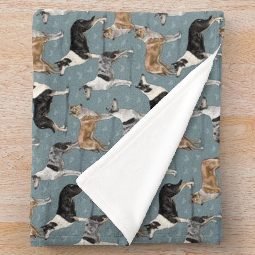 Soft and cozy plush blanket featuring a beautiful smooth collie design