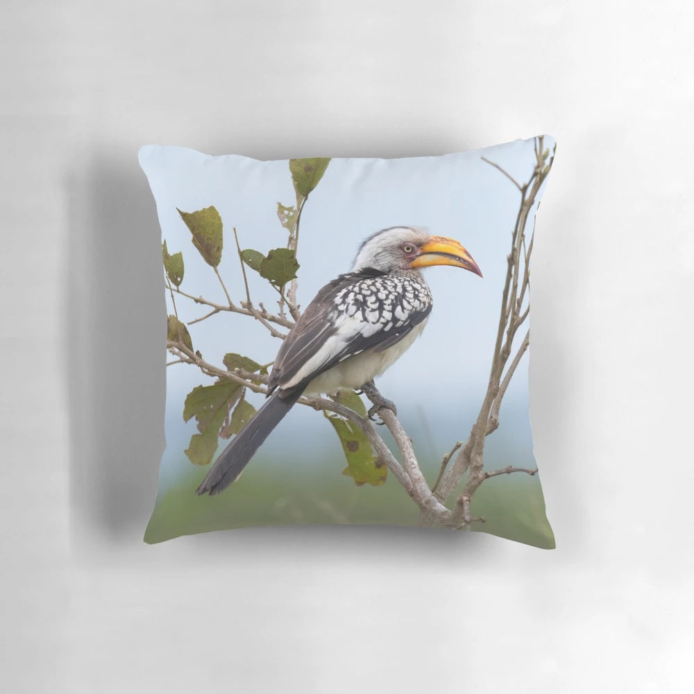 Vibrant image of a southern yellow-billed hornbill, a majestic bird native to southern Africa.