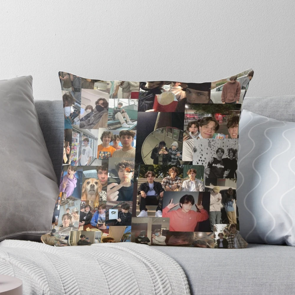 Colorful collage featuring the Sturniolo triplets, a captivating piece of wall art for the home.
