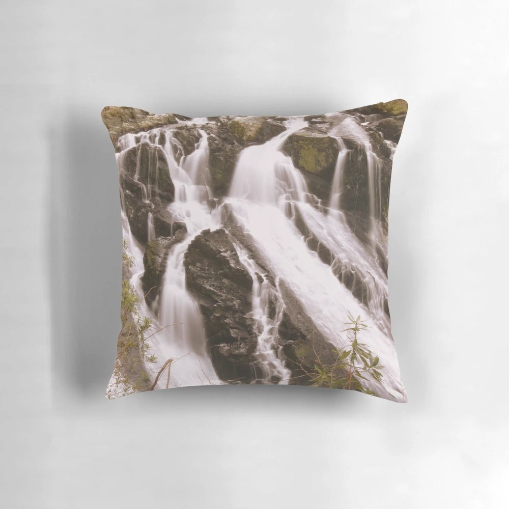 Picturesque view of the Swallow Falls waterfall in the beautiful Coed Betwys region of North Wales
