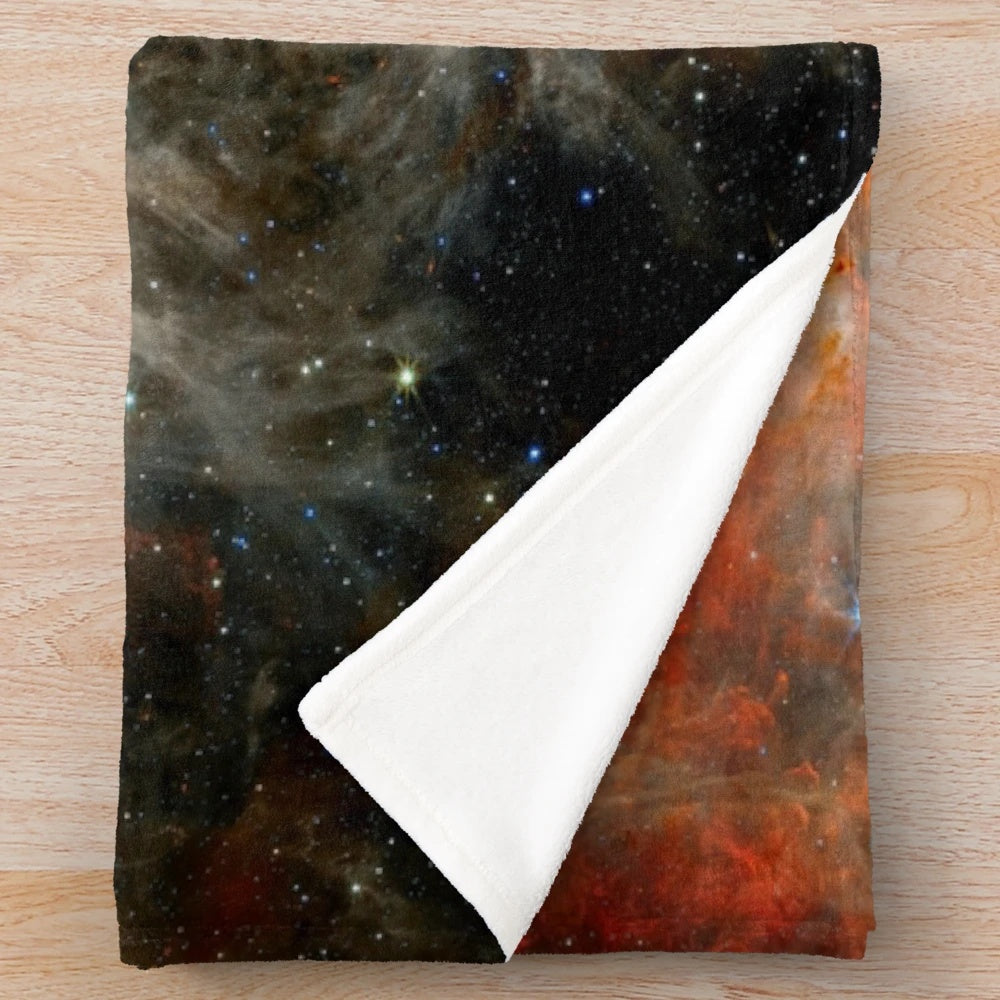 Tarantula Nebula JWST Image Printed Plush Blanket