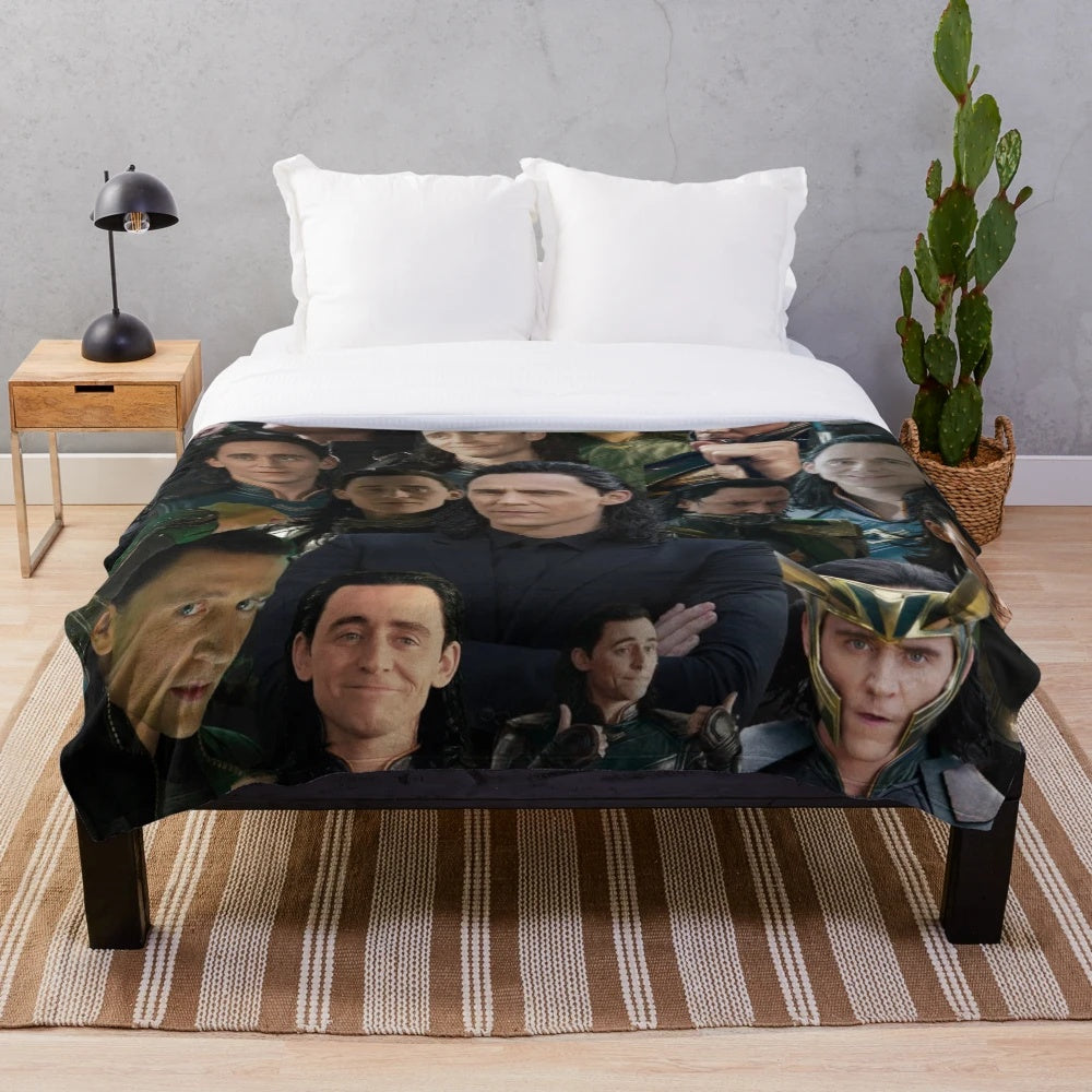 Tom Hiddleston Collage Plush Blanket
