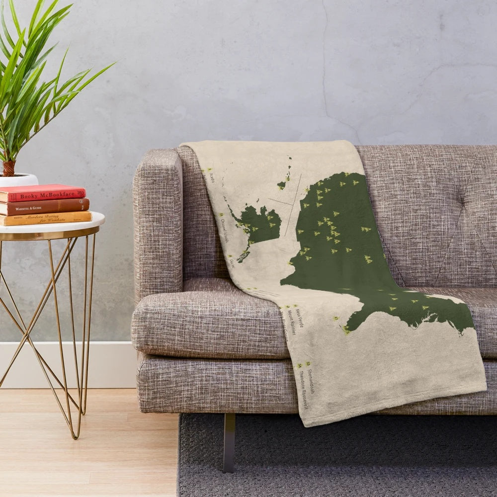 US National Parks Inspired Plush Blanket