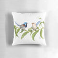 Vibrant pillow featuring a Variegated Fairy-Wren, a stunning native Australian bird.