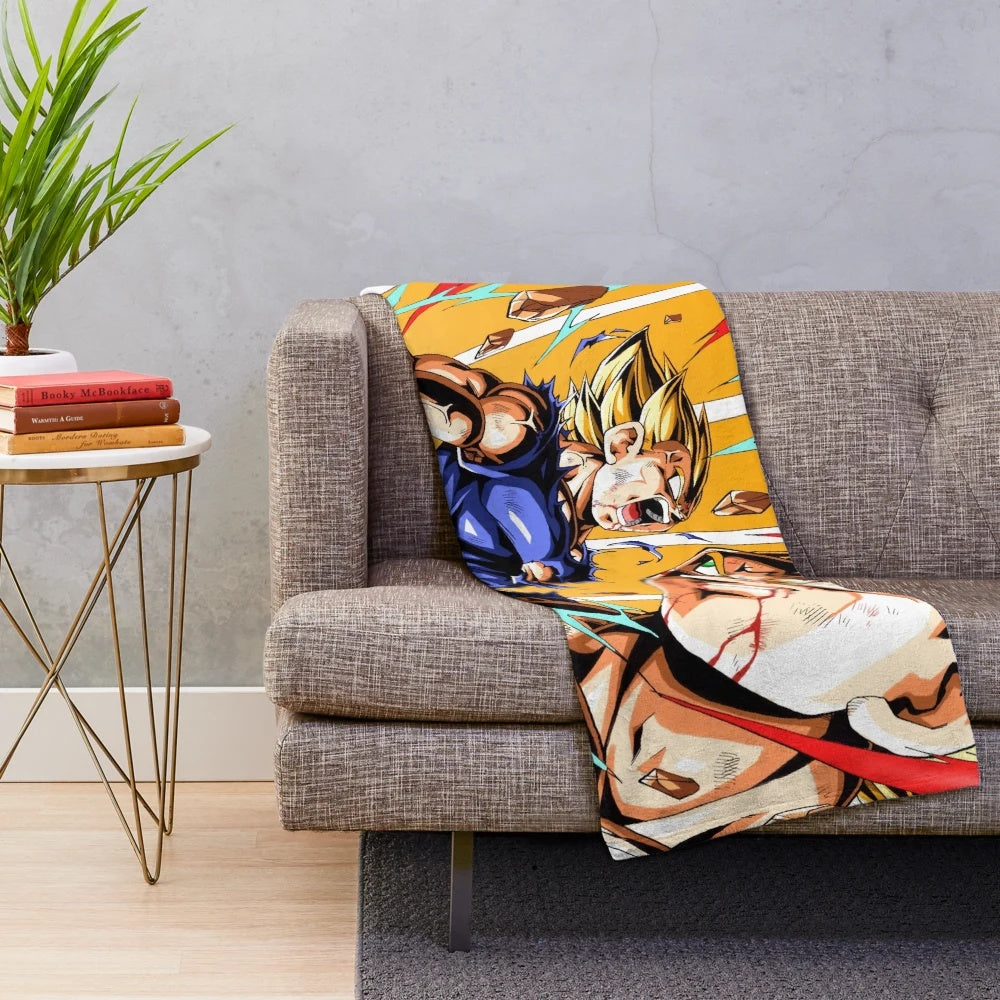 Vegeta Dragon Ball Fan Art Plush Blanket