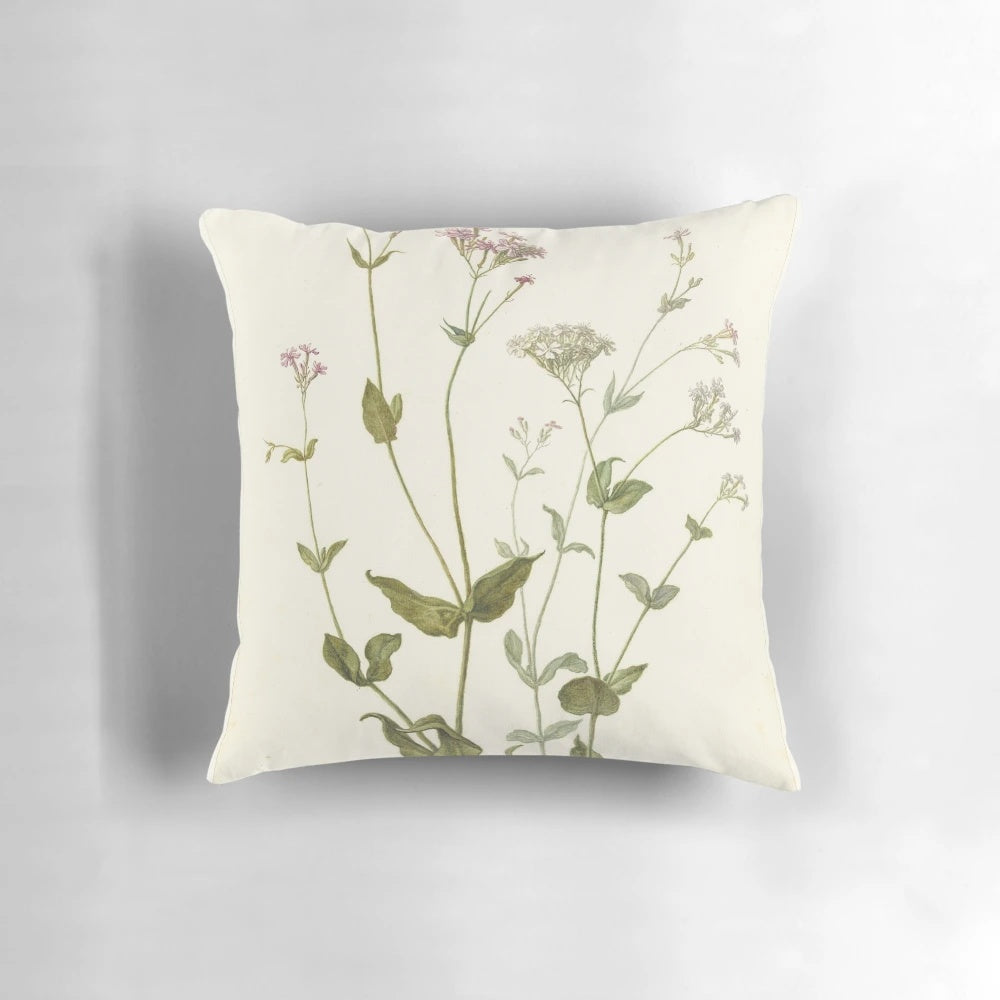 Vintage Botanical Print Pillow for Home Decor