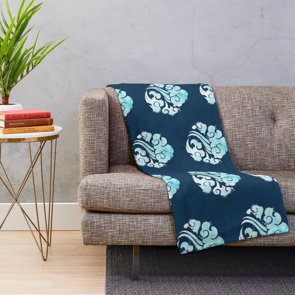 Watercolor-style plush blanket featuring the iconic Lan Sect from the hit show The Untamed
