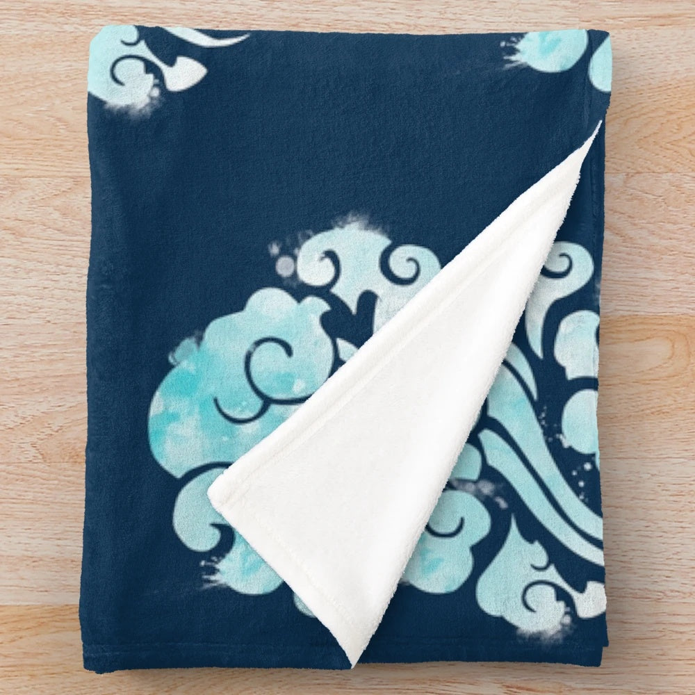 Watercolor-style plush blanket featuring the iconic Lan Sect from the hit show The Untamed