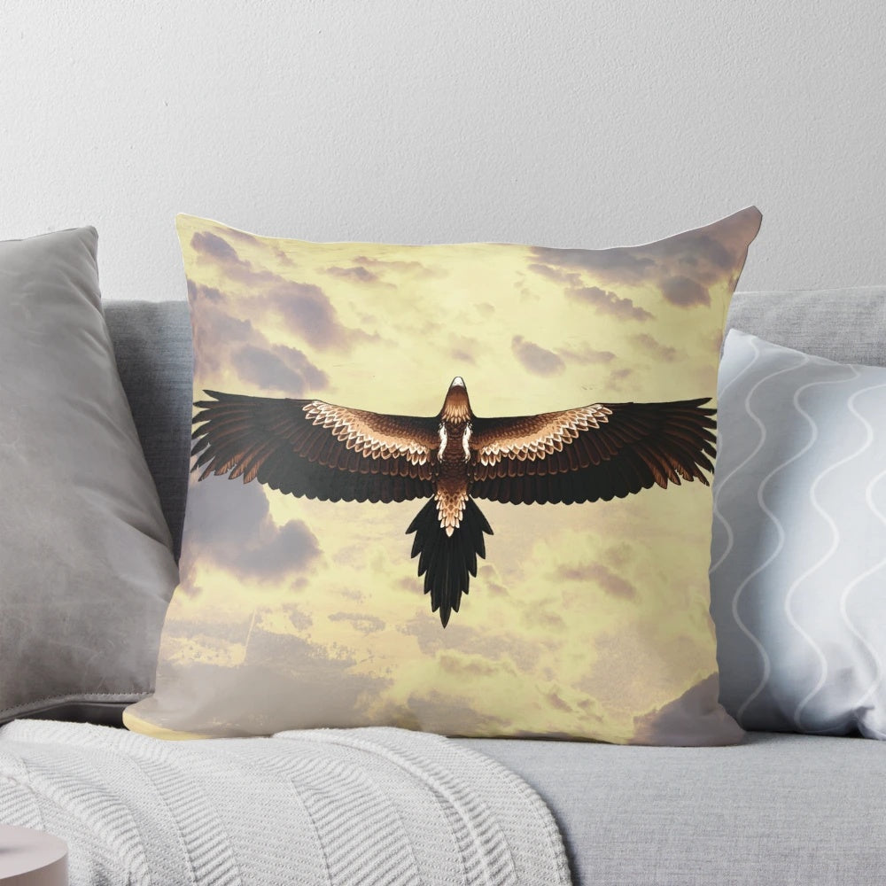 A vibrant illustration of a majestic wedge-tailed eagle, a iconic Australian bird of prey.