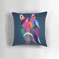 Artistic abstract pillow featuring a wild horse design