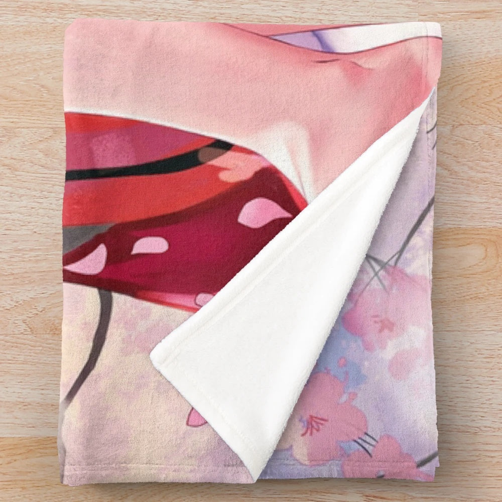 Genshin Impact Yae Miko inspired plush blanket