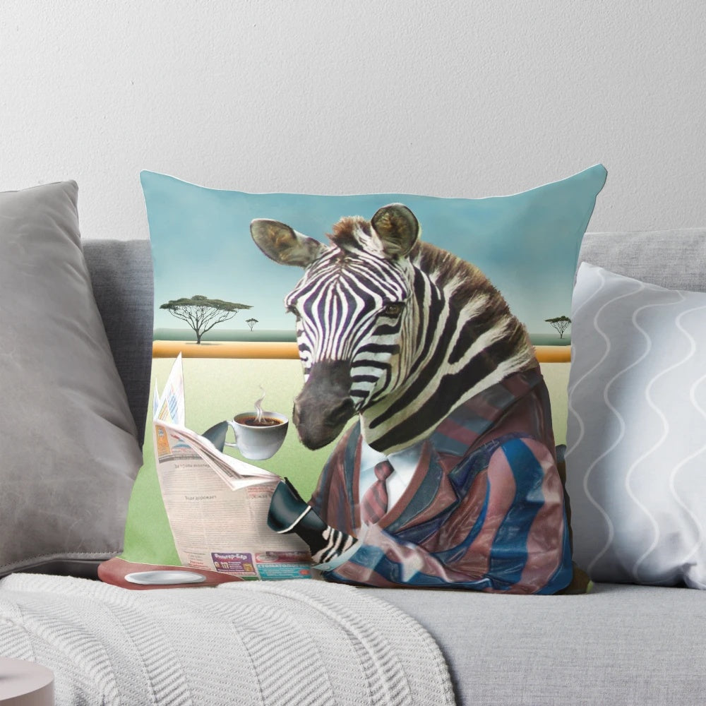 Detailed black and white photograph of a zebra in its natural habitat