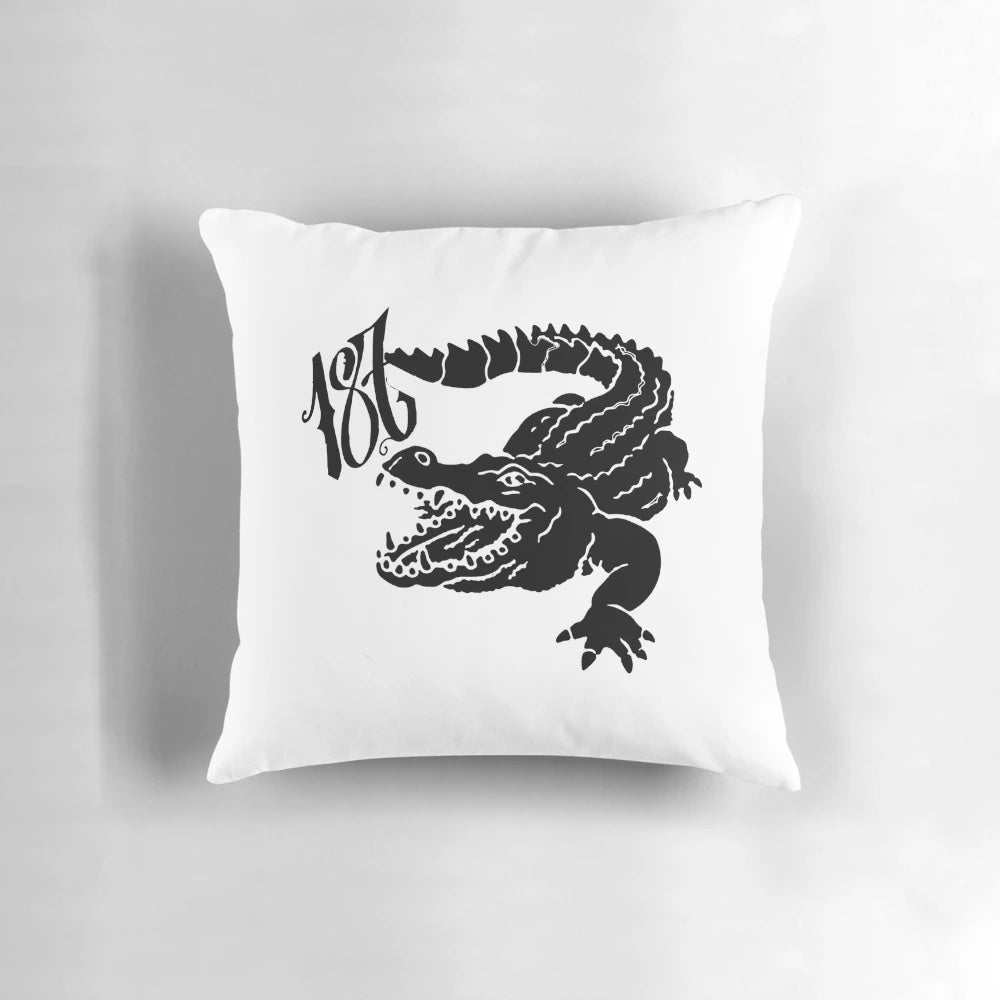 187 Strassenbande Krokodil Vision Pillow, featuring a bold and edgy design