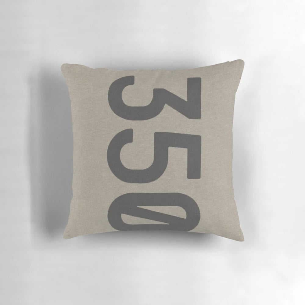 350 inspired pillow with a sleek, fashionable design