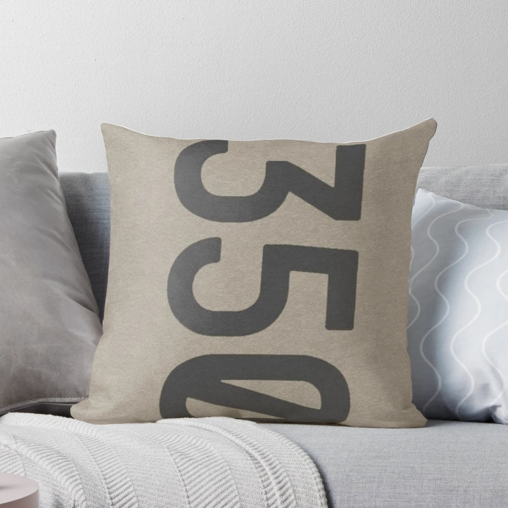 350 inspired pillow with a sleek, fashionable design