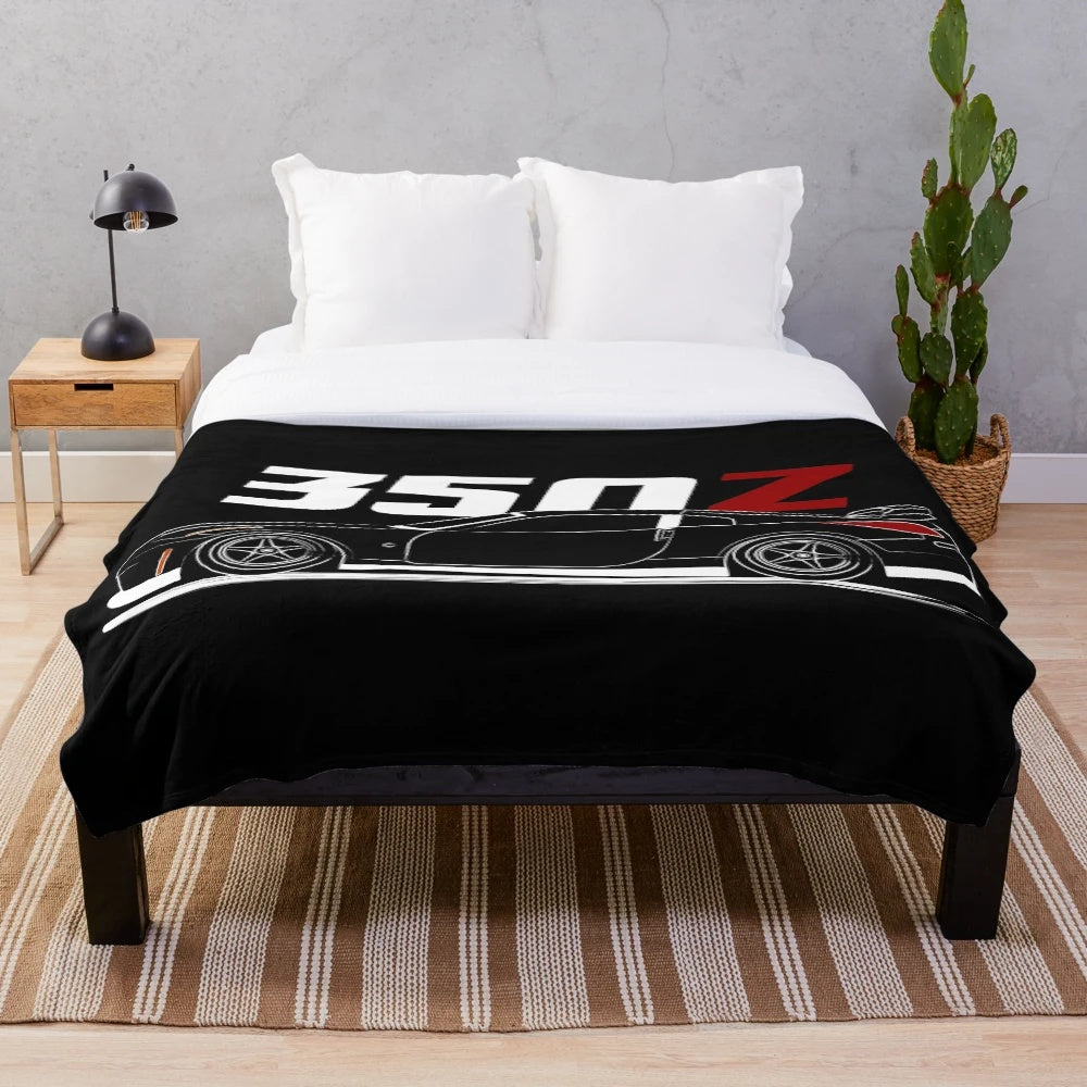 350Z Plush Blanket with Japanese Car Culture Inspired Design