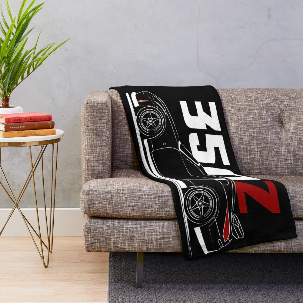 350Z Plush Blanket with Japanese Car Culture Inspired Design