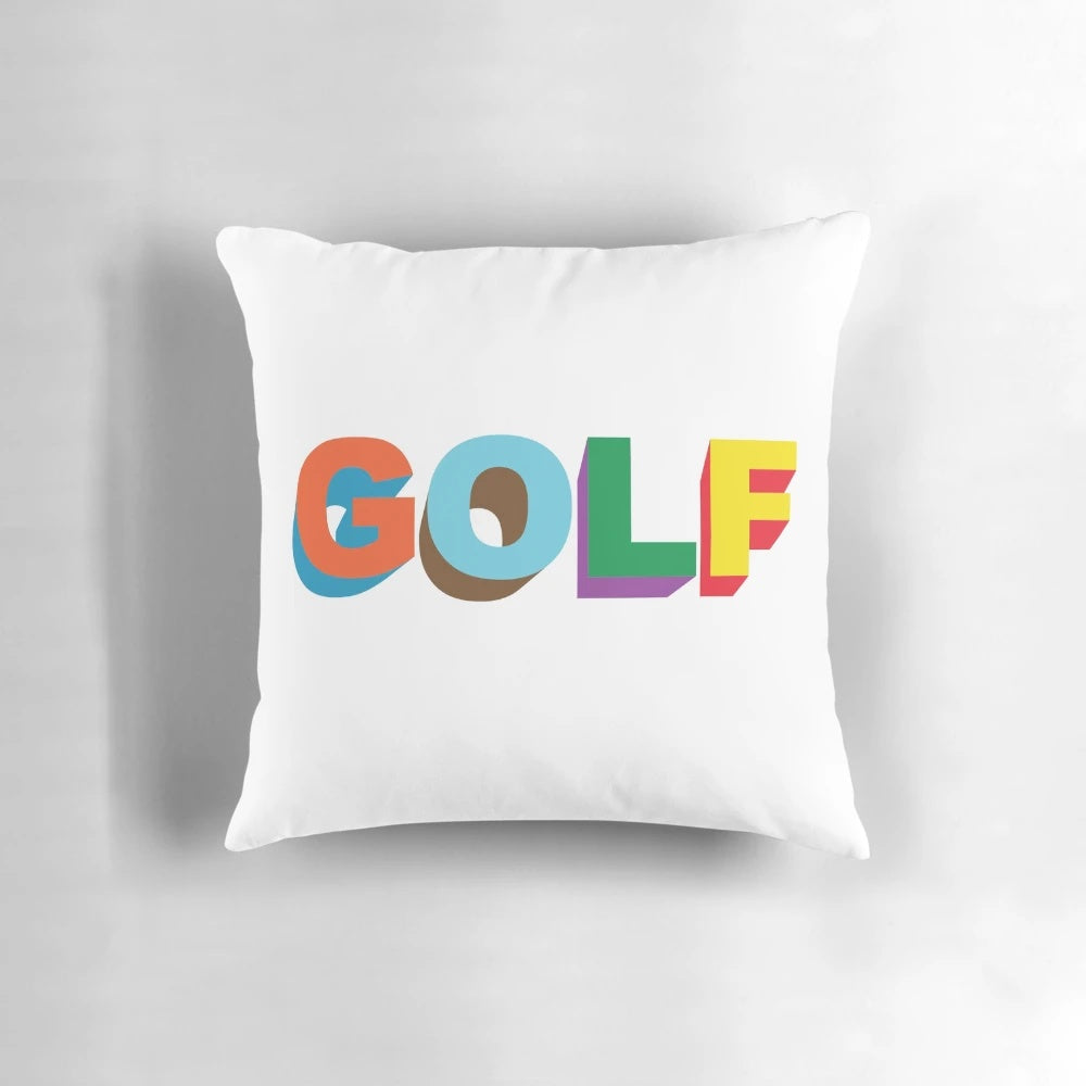 3D golf pillow with realistic golf ball design