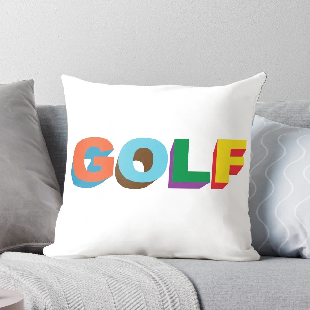 3D golf pillow with realistic golf ball design