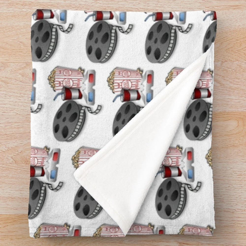 3D pop art plush blanket with movie and cinema design