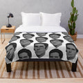 Aaron Hotchner from Criminal Minds portrait on a plush blanket
