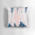 Decorative abstract blush and blue throw pillow for home decor