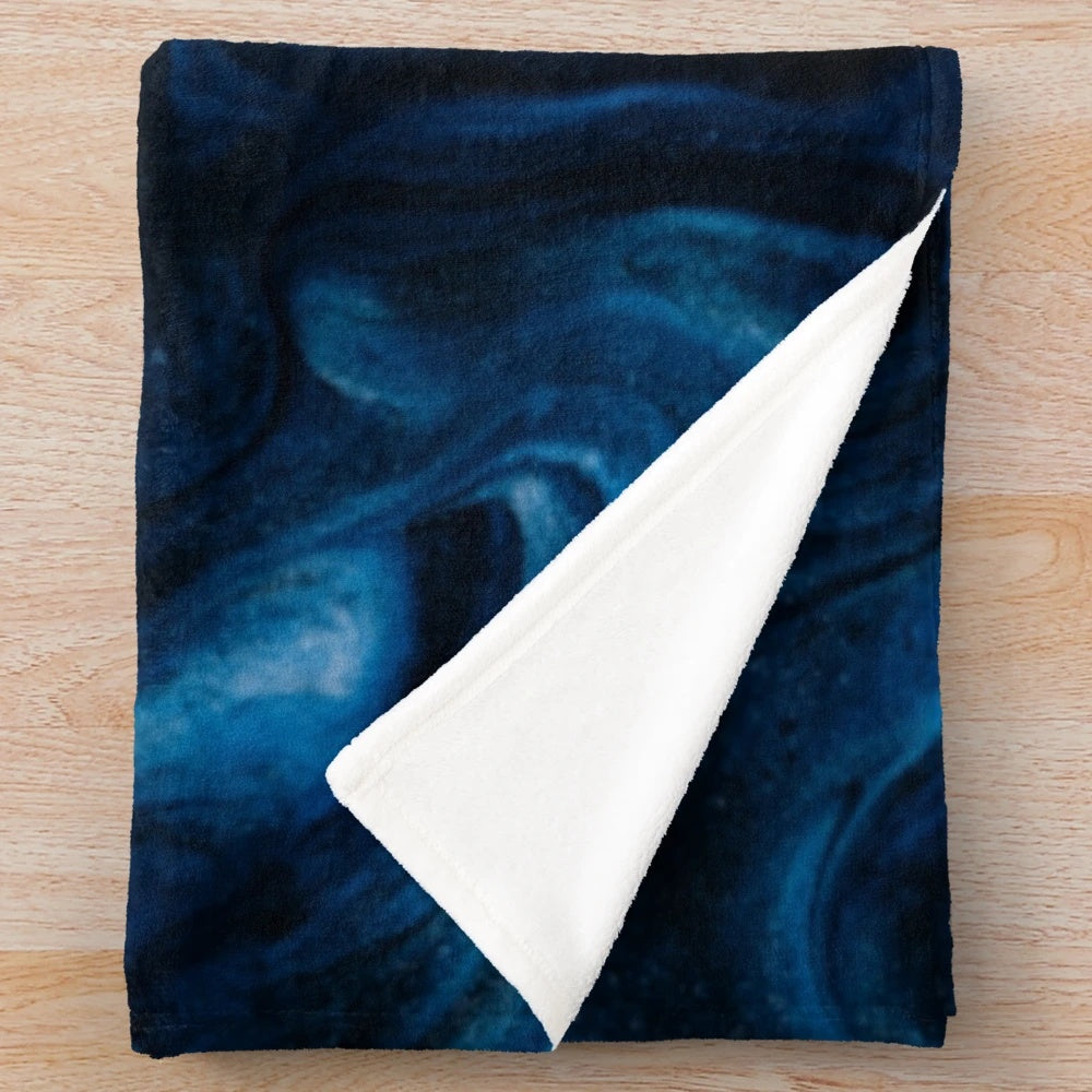 Stylish abstract plush blanket with nature-inspired pattern