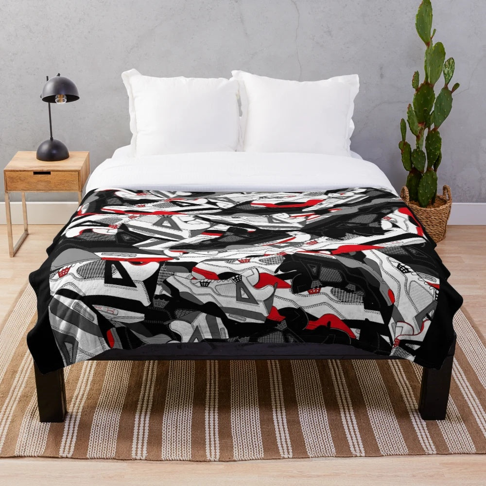 Soft and cozy abstract plush blanket