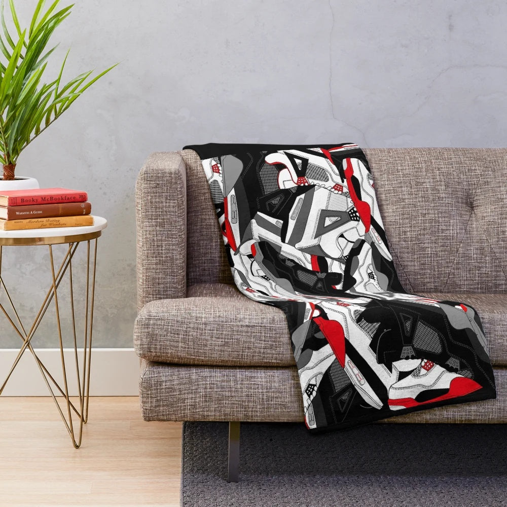 Soft and cozy abstract plush blanket