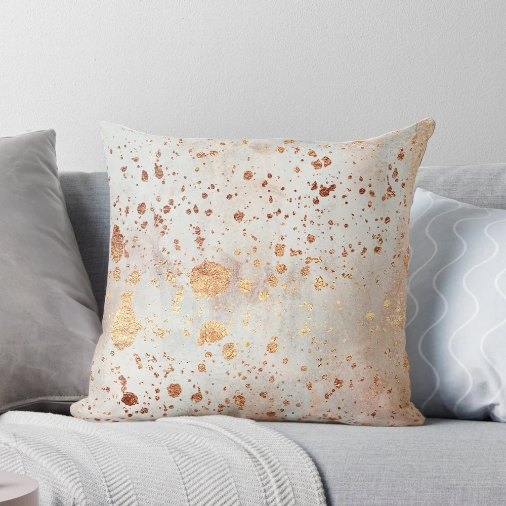 Decorative abstract patterned pillow with a sprinkle design