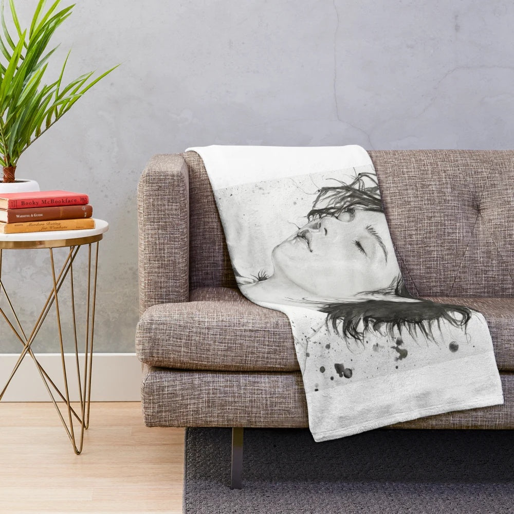 Agust D inspired plush blanket with BTS singer Suga design