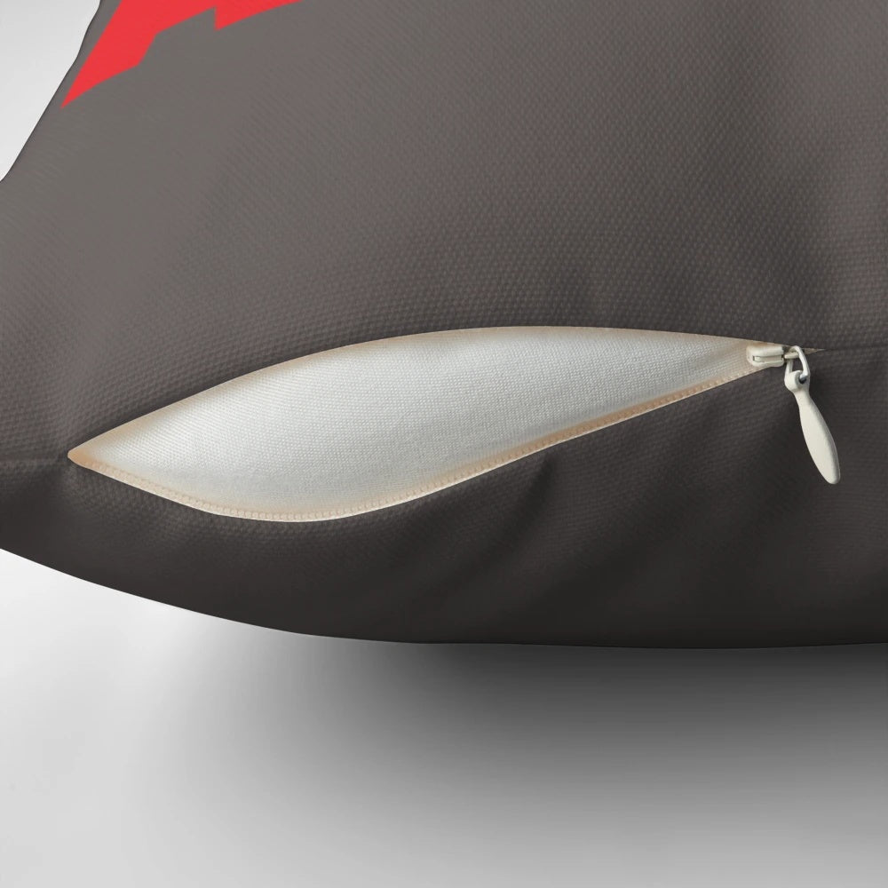 Air Jordan 3 inspired throw pillow with fiery red design