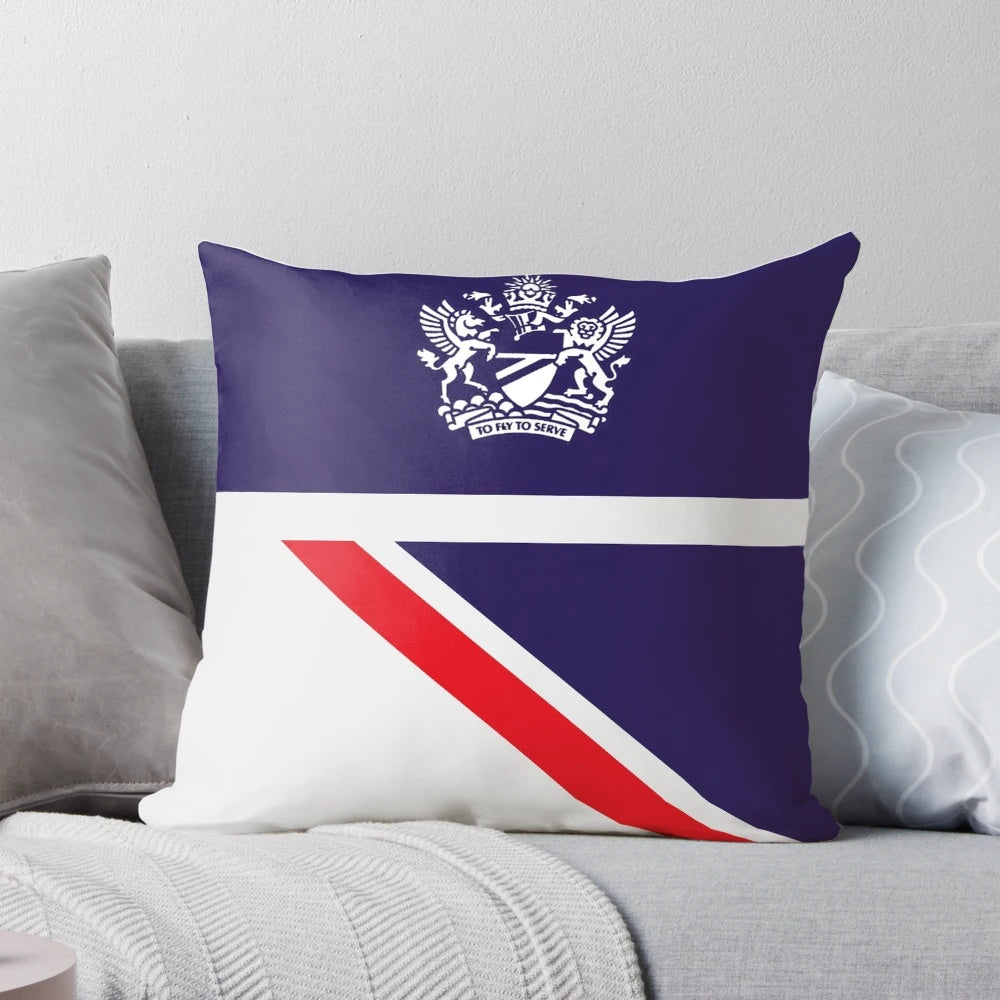 British Airways-inspired airplane-themed pillow with Landor design