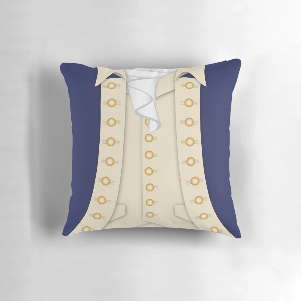 Alexander Hamilton inspired decorative pillow with a classic design