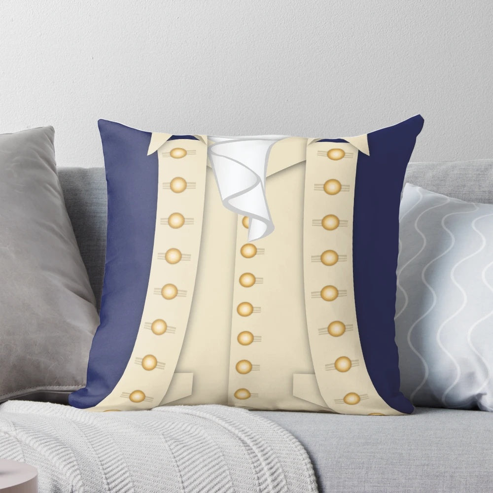Alexander Hamilton inspired decorative pillow with a classic design