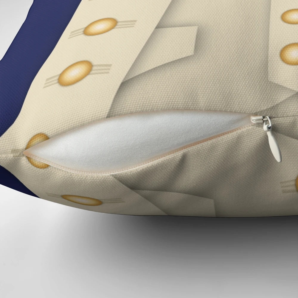 Alexander Hamilton inspired decorative pillow with a classic design