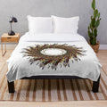 Plush designer blanket with vibrant and trendy pattern