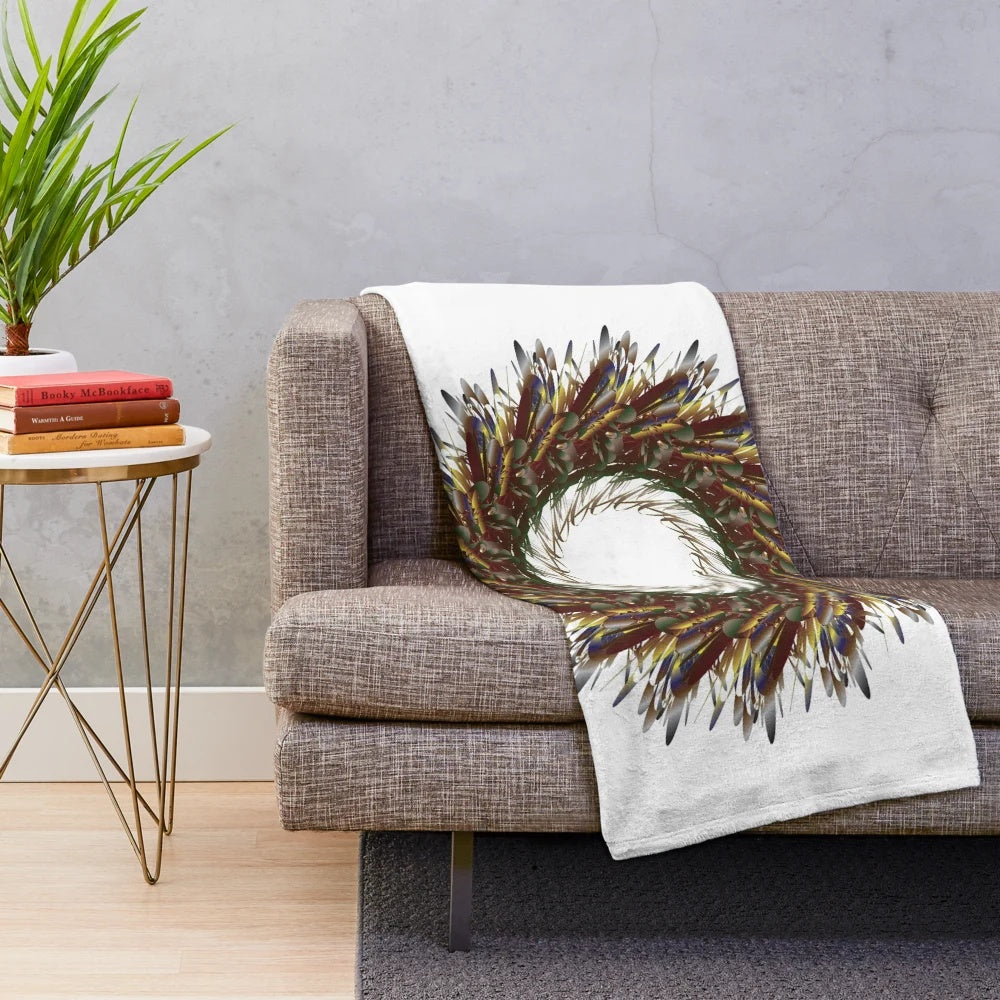 Plush designer blanket with vibrant and trendy pattern