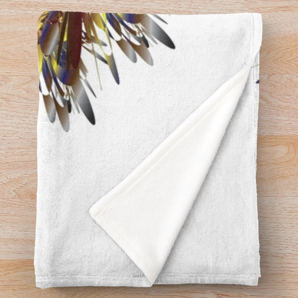 Plush designer blanket with vibrant and trendy pattern