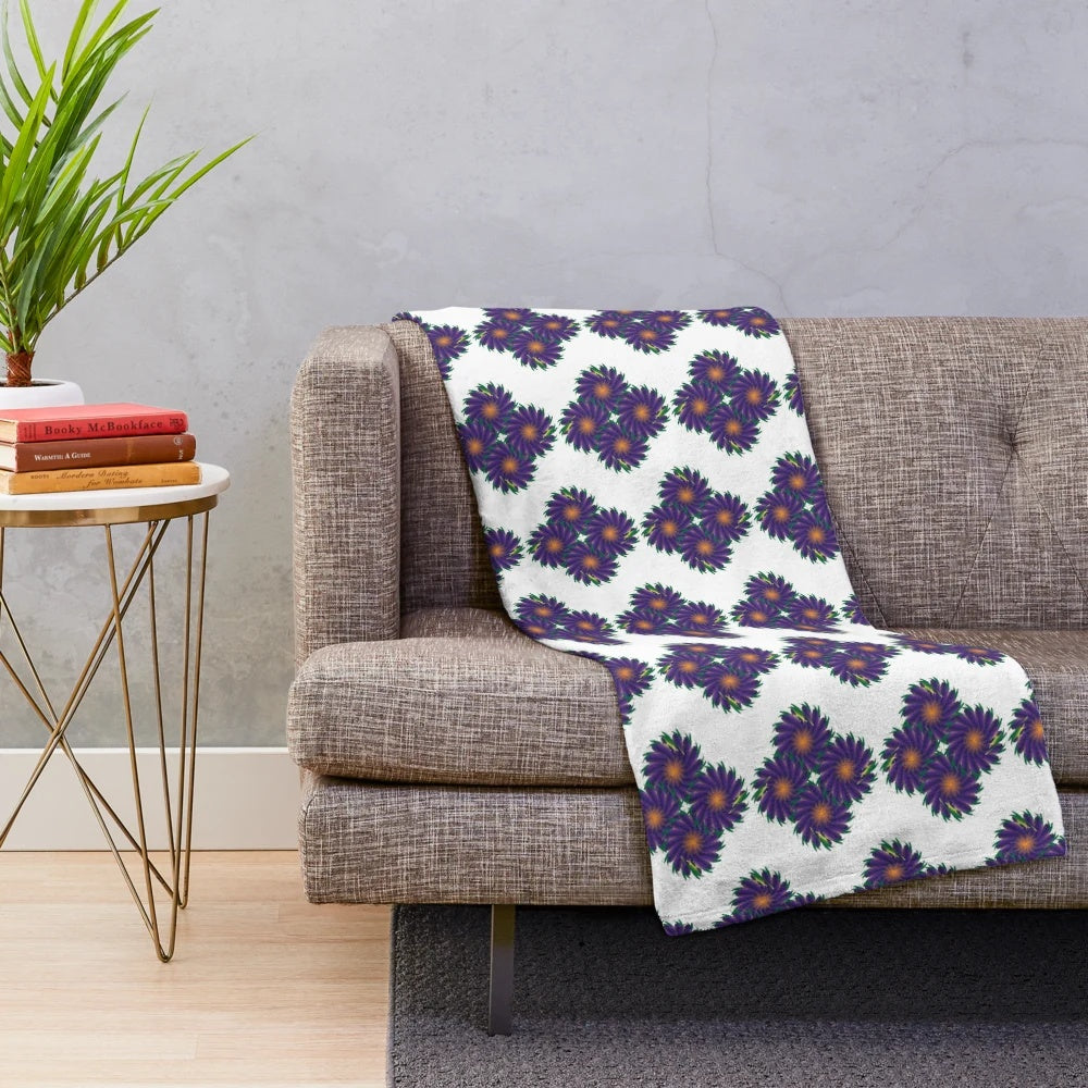 Plush and vibrant designer's blanket with a stylish pattern