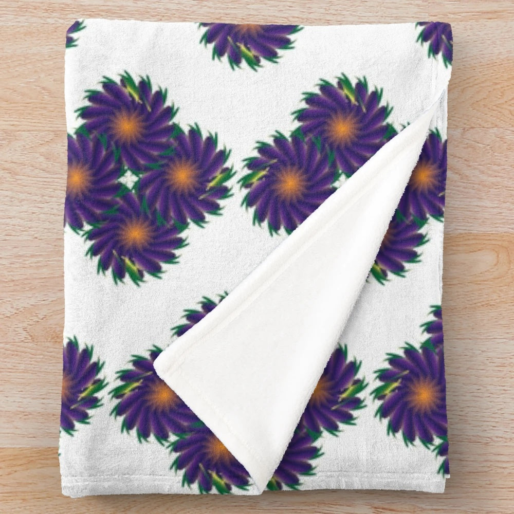 Plush and vibrant designer's blanket with a stylish pattern