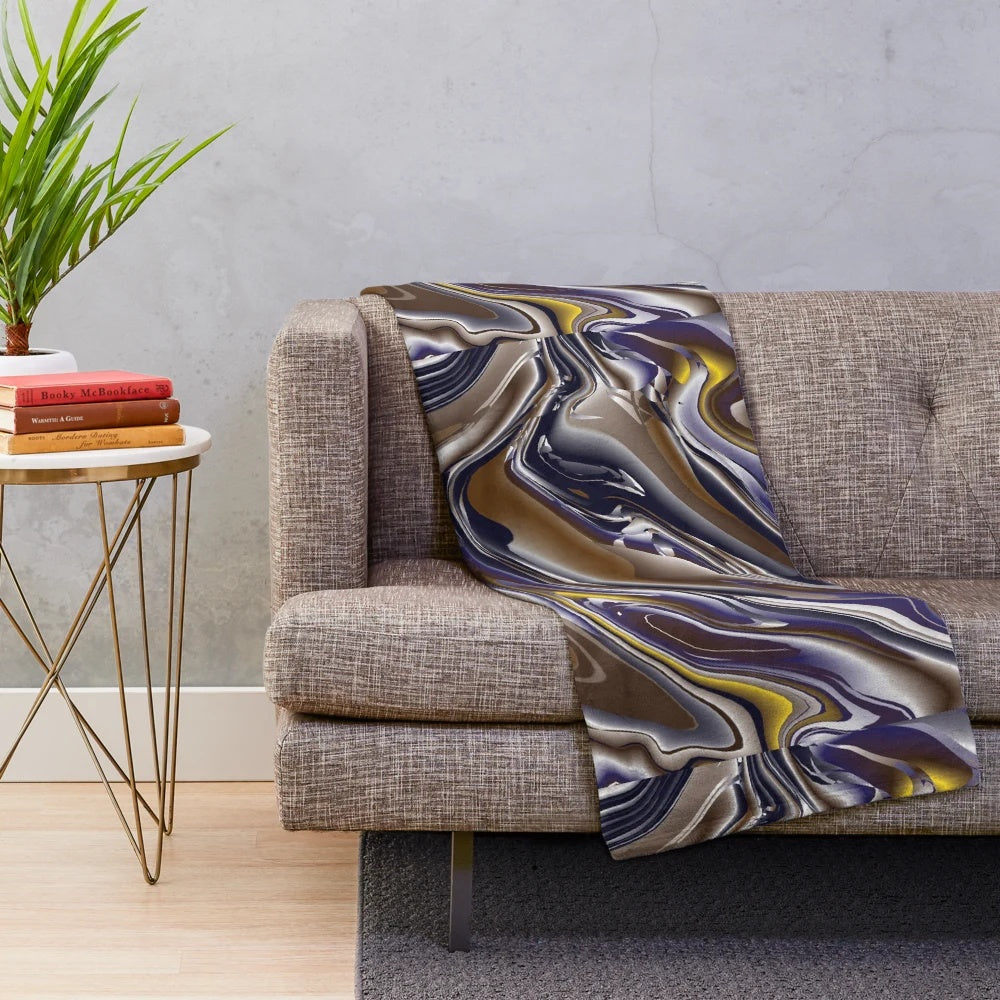 Vibrant and stylish designer's plush blanket