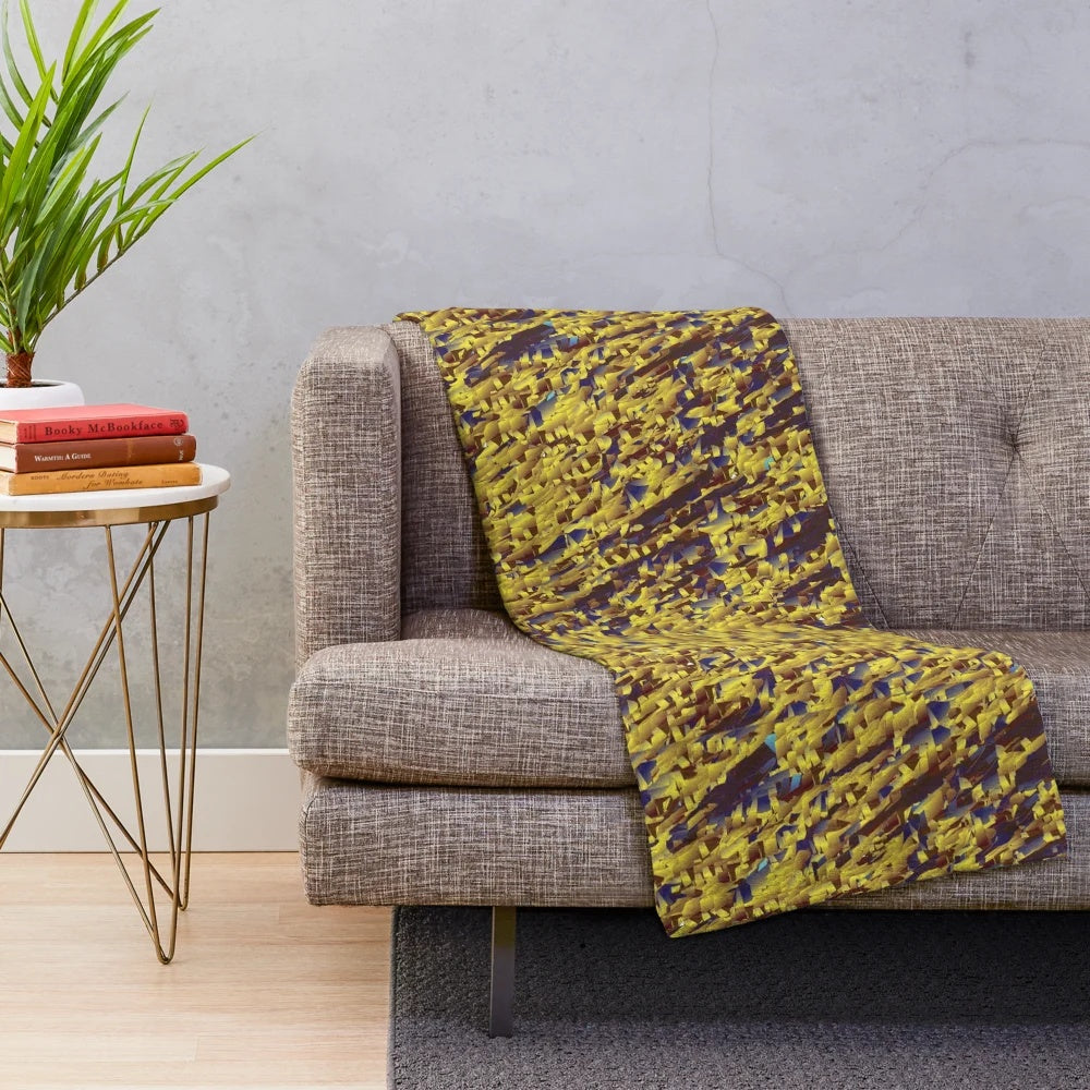 Plush designer blanket with vibrant and trendy pattern
