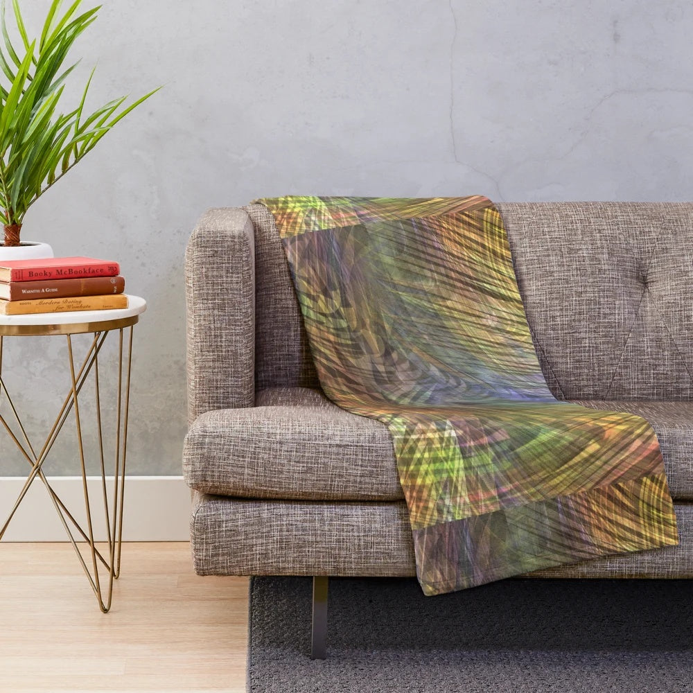Designer's plush blanket with a stylish and symmetrical pattern