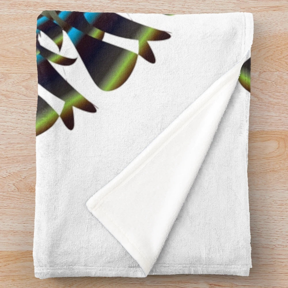 Soft and vibrant plush blanket with modern design