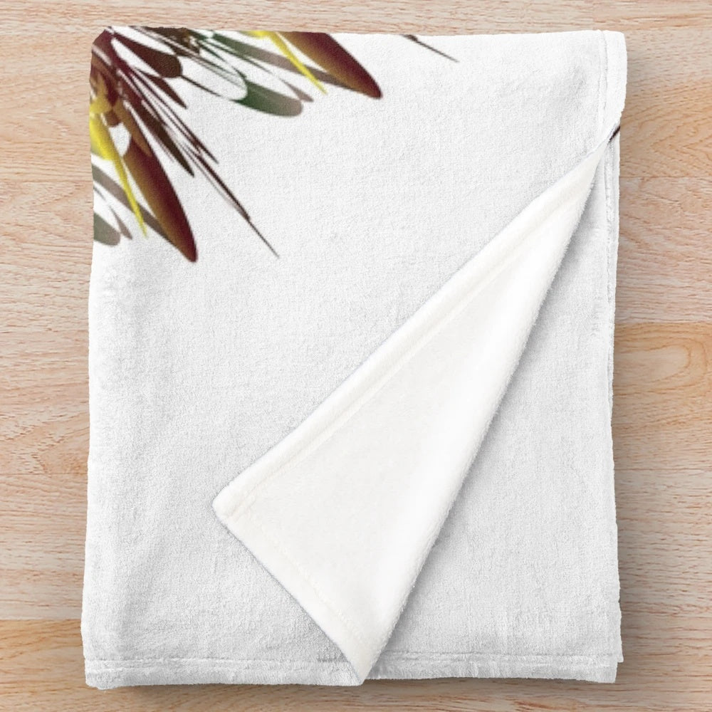 Plush blanket with a vibrant, symmetrical design