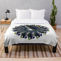 Soft and luxurious plush blanket with a modern, designer-inspired pattern